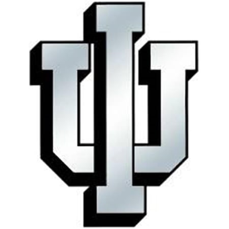 Indiana Hoosiers Auto Emblem - Silver